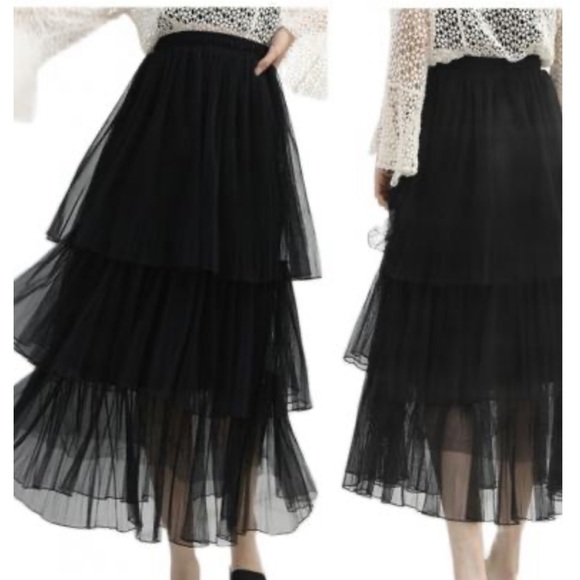 Fabulous Asymmetrical layered hem tulle skirt - Picture 3 of 3